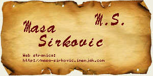 Maša Sirković vizit kartica